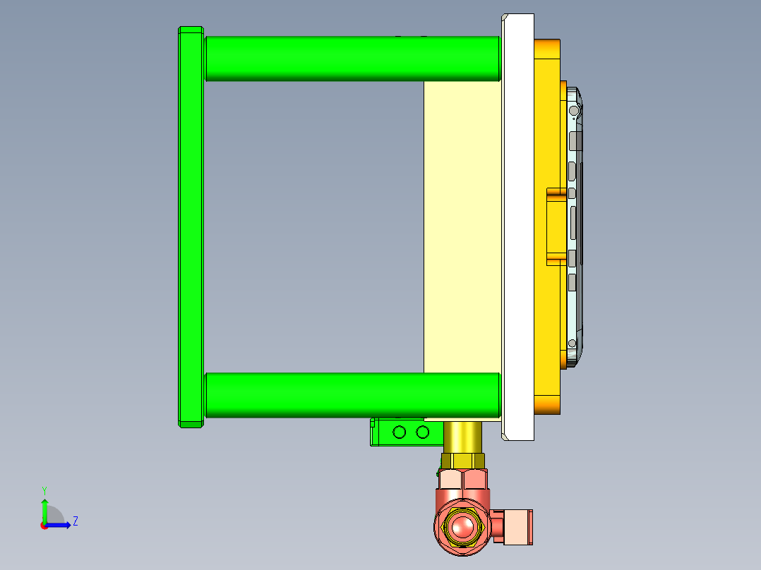 FONE-D笔记本CNC工装夹具三维模型-CNC2左视图