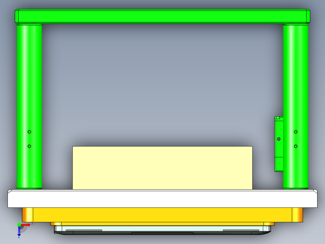 FONE-D笔记本CNC工装夹具三维模型-CNC2俯视图