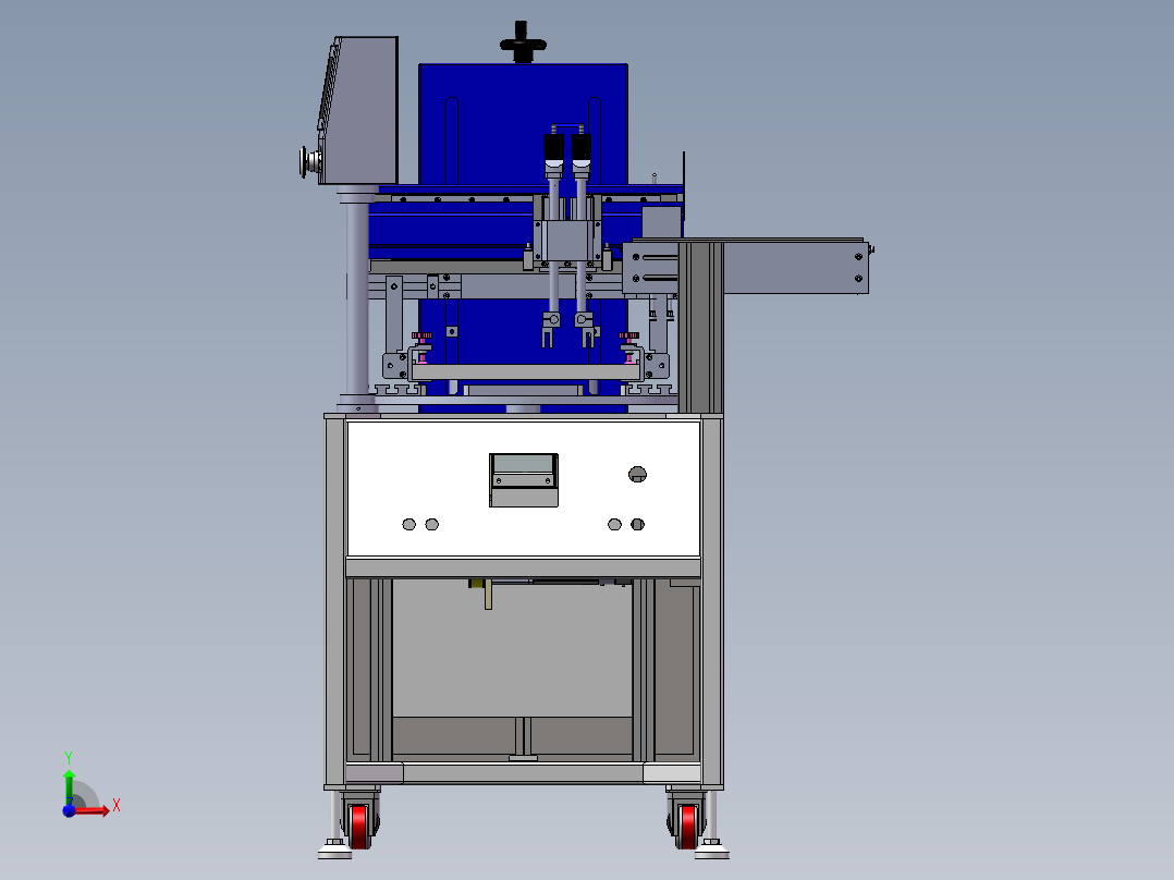 四工位转盘丝印机sw20可编辑前视图