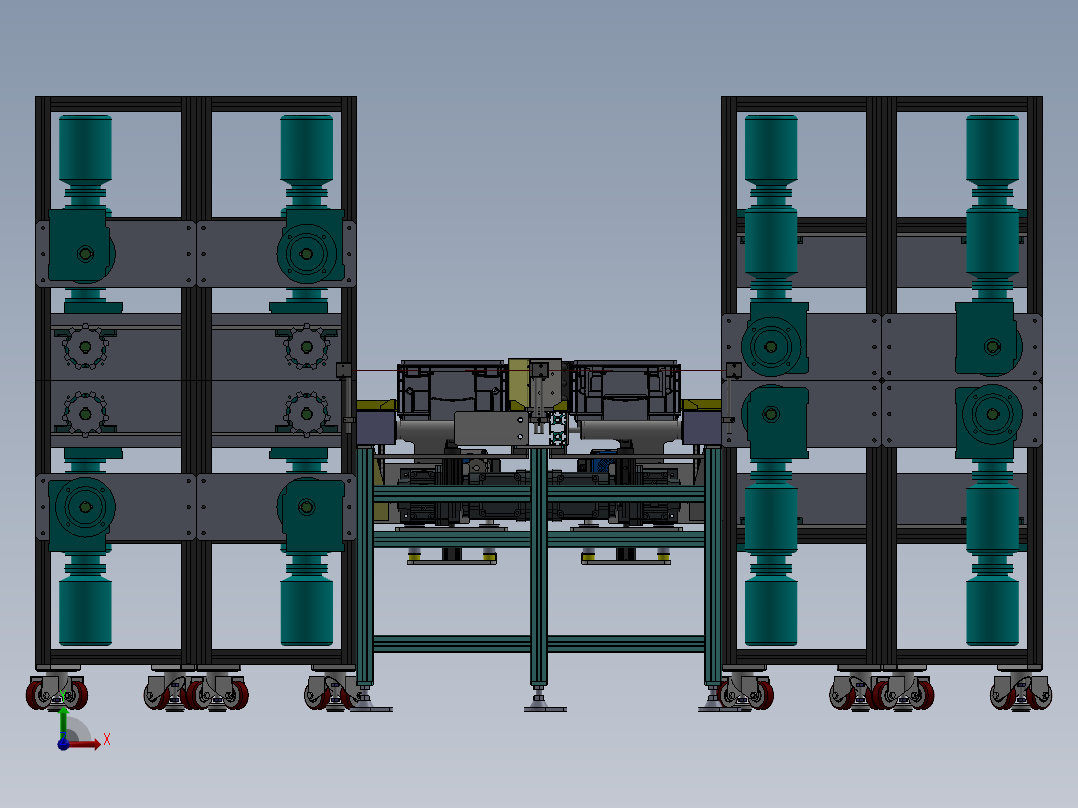 行李箱自动组装生产线sw17可编辑前视图