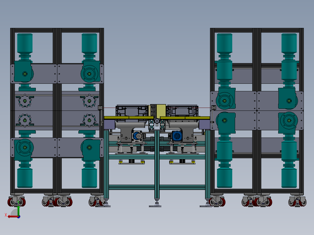 行李箱自动组装生产线sw17可编辑后视图