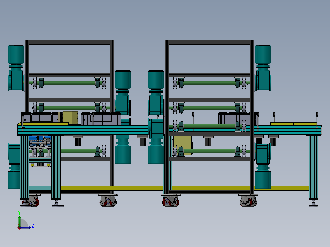 行李箱自动组装生产线sw17可编辑左视图