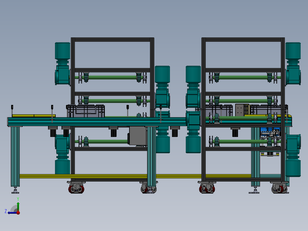 行李箱自动组装生产线sw17可编辑右视图