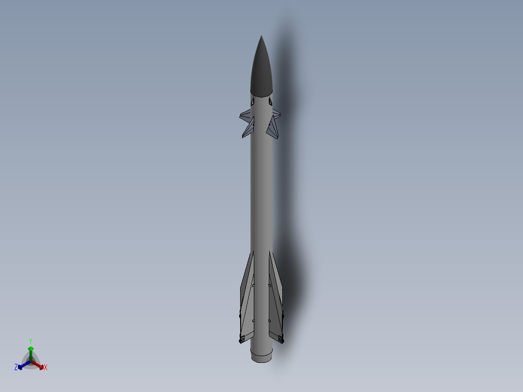 空地导弹正等轴测图