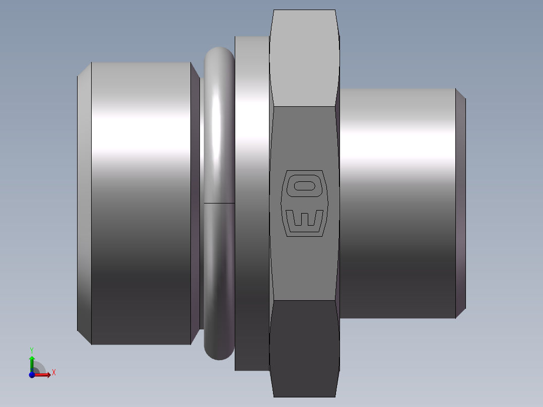 美制O圈密封接头、1CO-22-12前视图