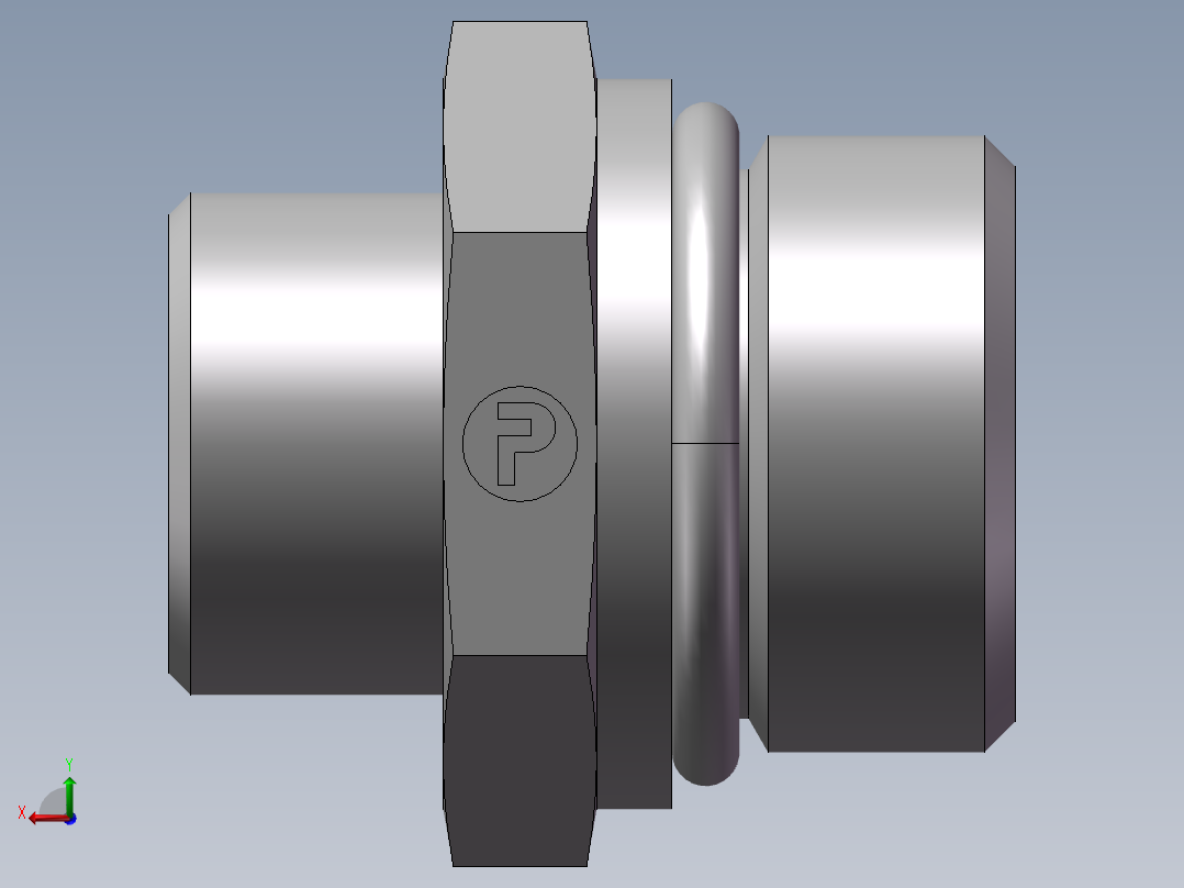 美制O圈密封接头、1CO-22-12后视图