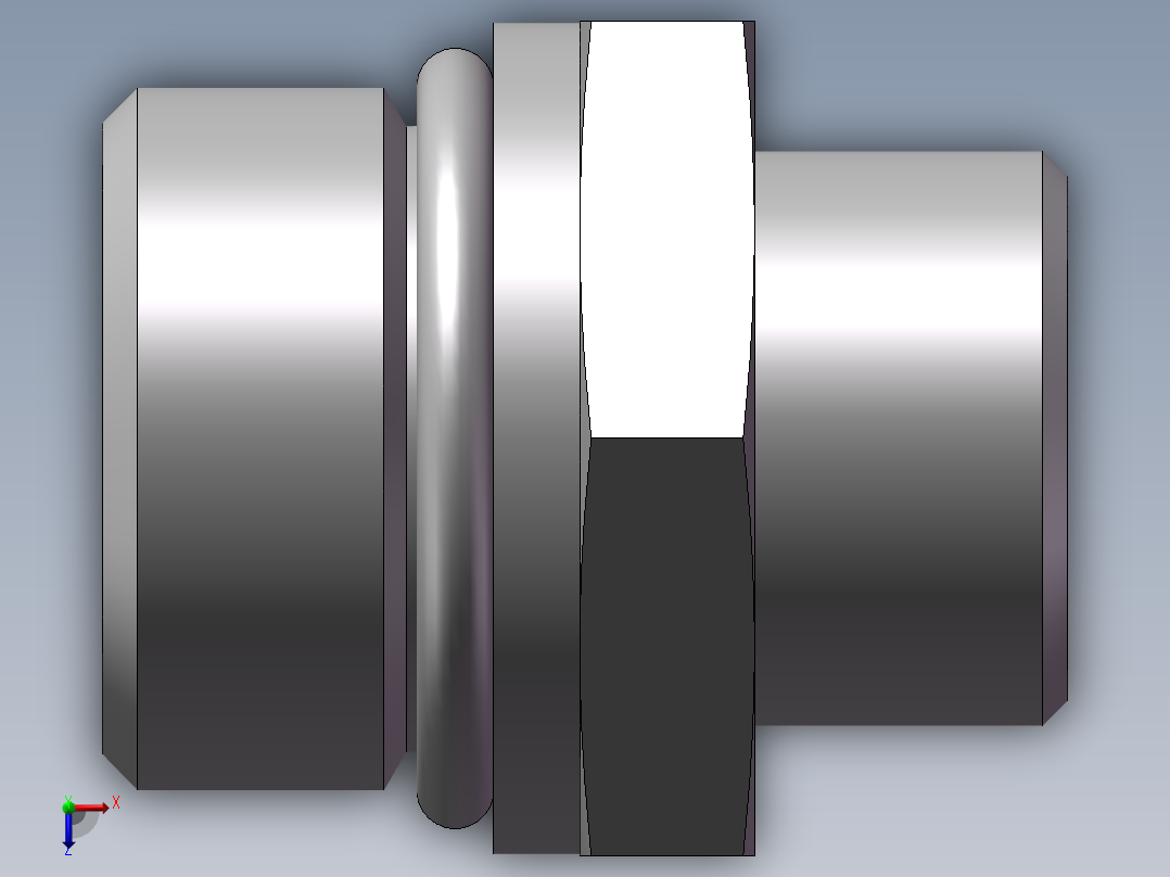 美制O圈密封接头、1CO-22-12俯视图