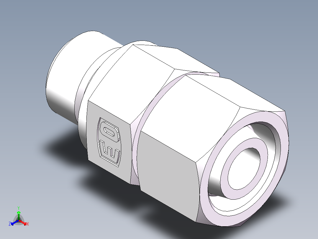 直通公制螺纹组合接头、2MC-16-18WD主视图