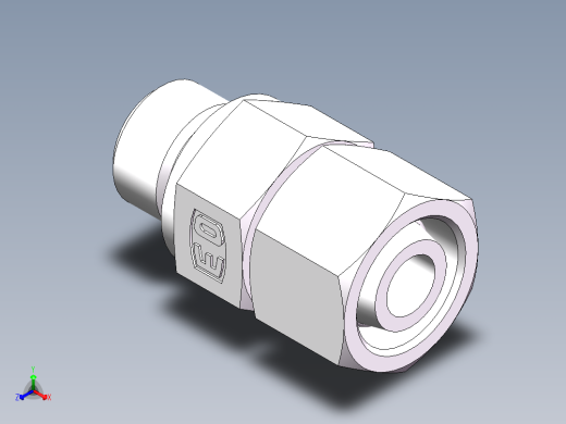 直通公制螺纹组合接头、2MC-16-18WD正等轴测缩略图