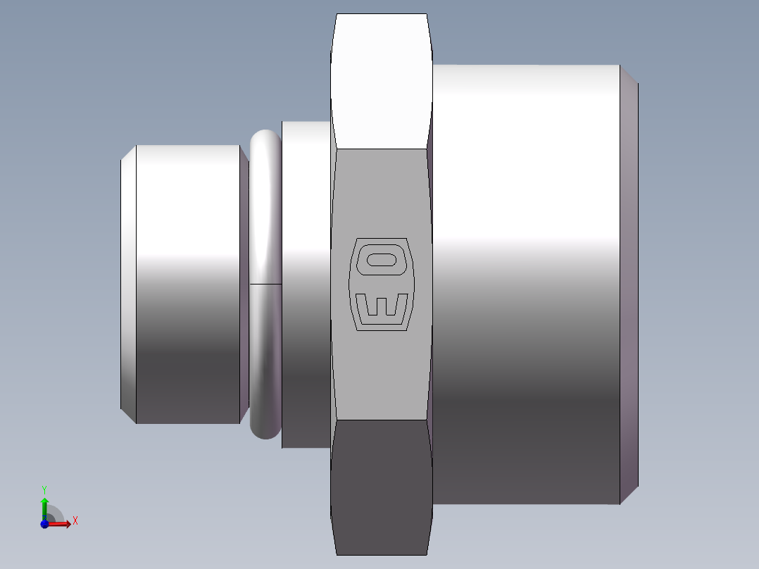 美制O圈密封接头、1CO-30-08前视图