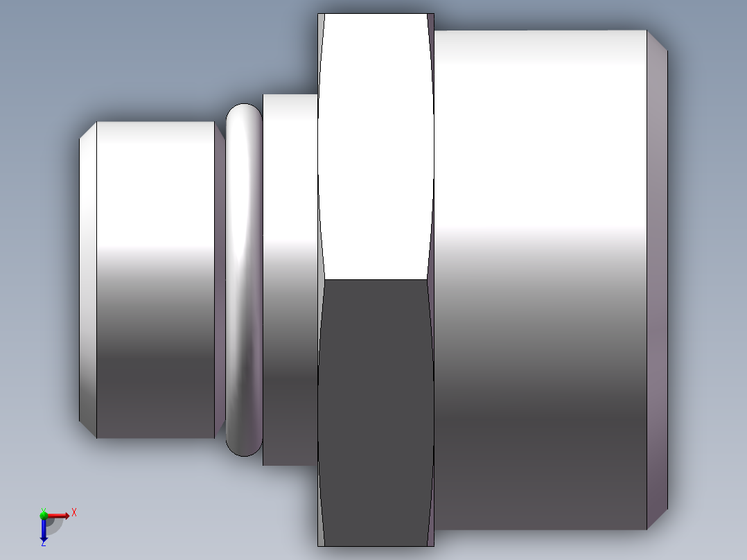 美制O圈密封接头、1CO-30-08俯视图