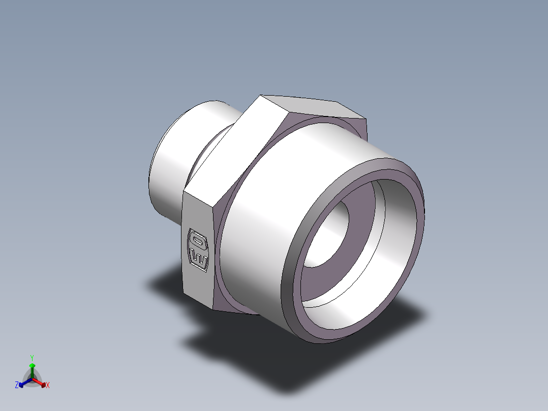 美制O圈密封接头、1CO-30-08正等轴测图
