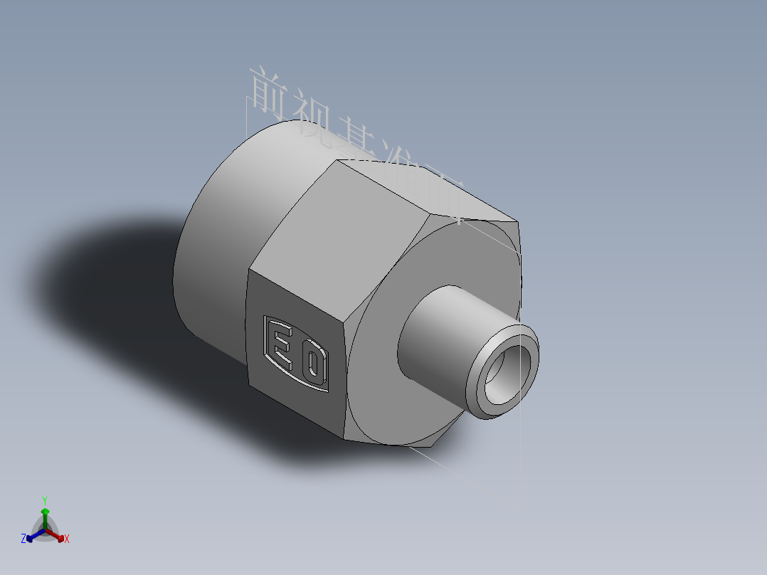压力表接头-英制螺纹、MAV04LLROMDCF正等轴测图