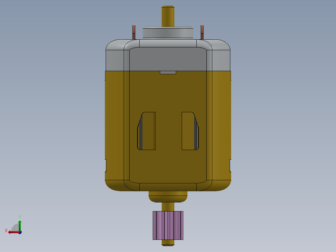 直流电机、电机(11)后视图