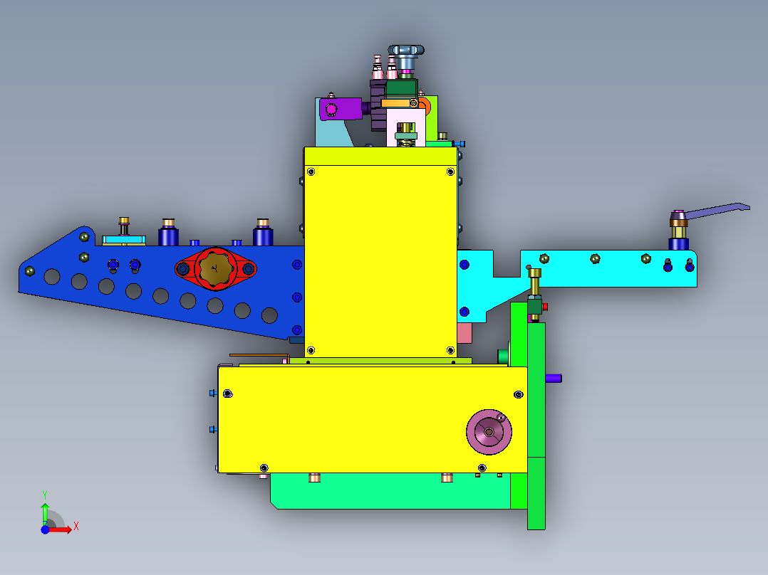 偏摆型伺服输送线前视图