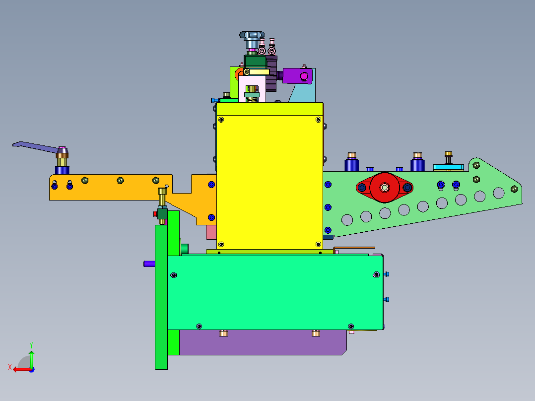 偏摆型伺服输送线后视图