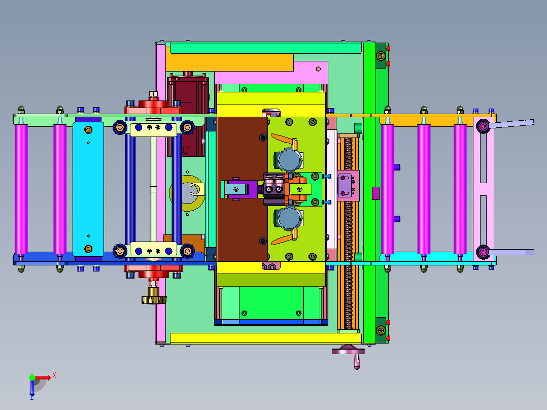 偏摆型伺服输送线俯视图