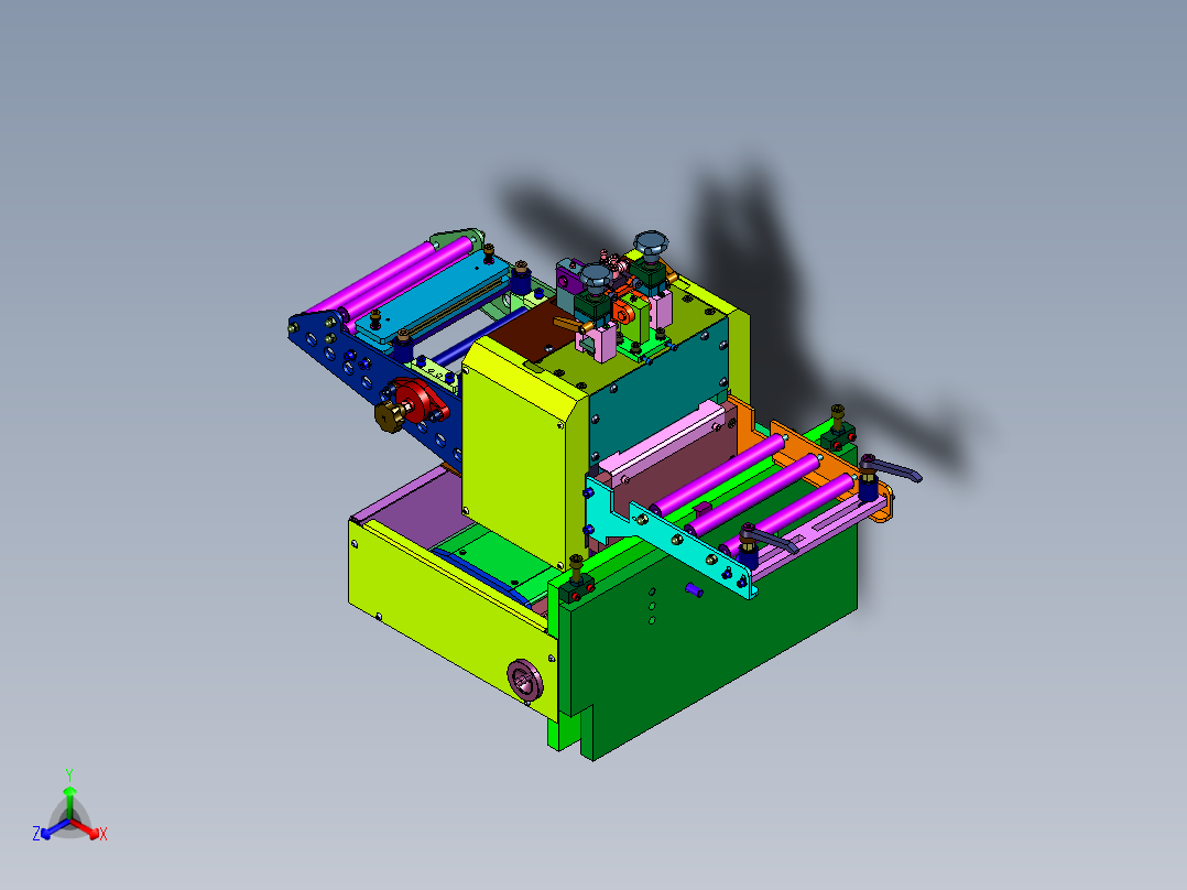 偏摆型伺服输送线正等轴测图