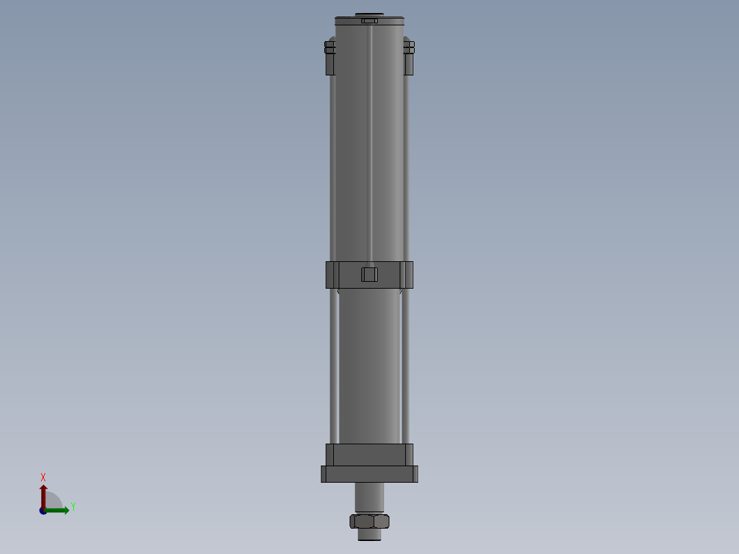 标准型气液增压缸左视图