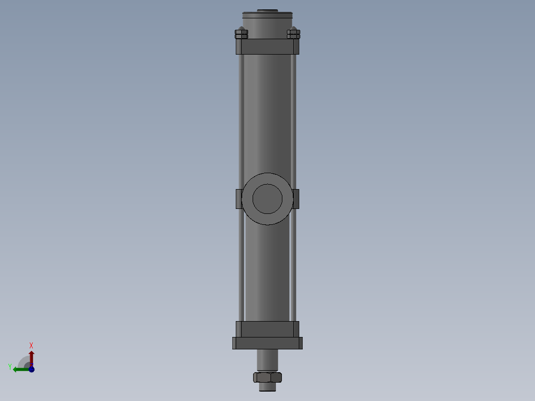 标准型气液增压缸右视图