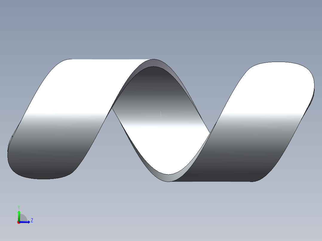 卷曲的薄板左视图