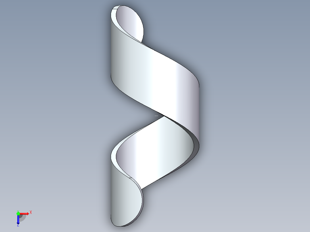 卷曲的薄板俯视图