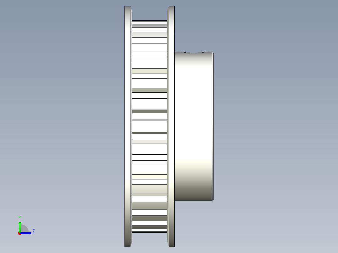 无腐蚀正时皮带轮同步轮左视图