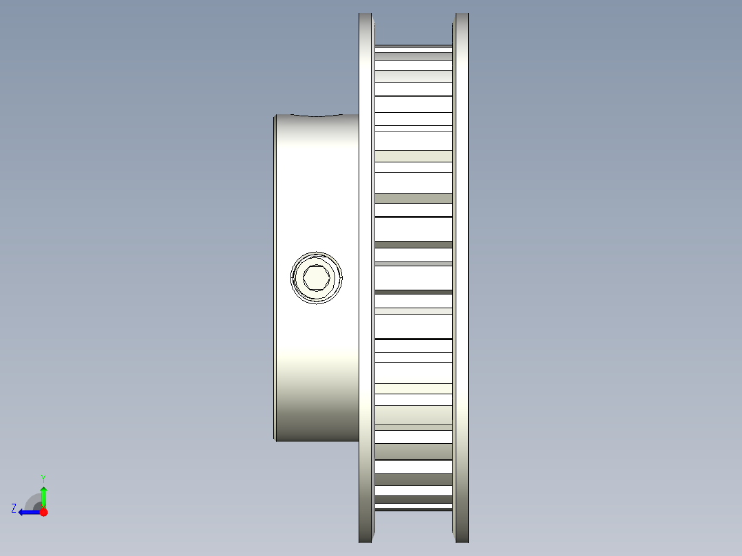 无腐蚀正时皮带轮同步轮右视图