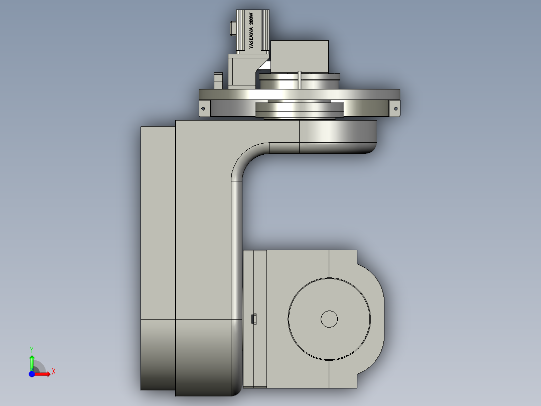 2513五轴底盘动-五轴头装配2-前视图
