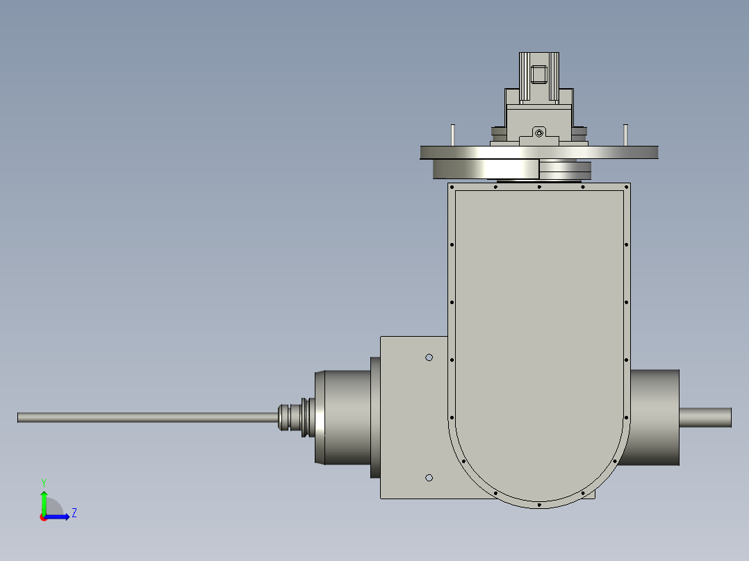 2513五轴底盘动-五轴头装配2-左视图