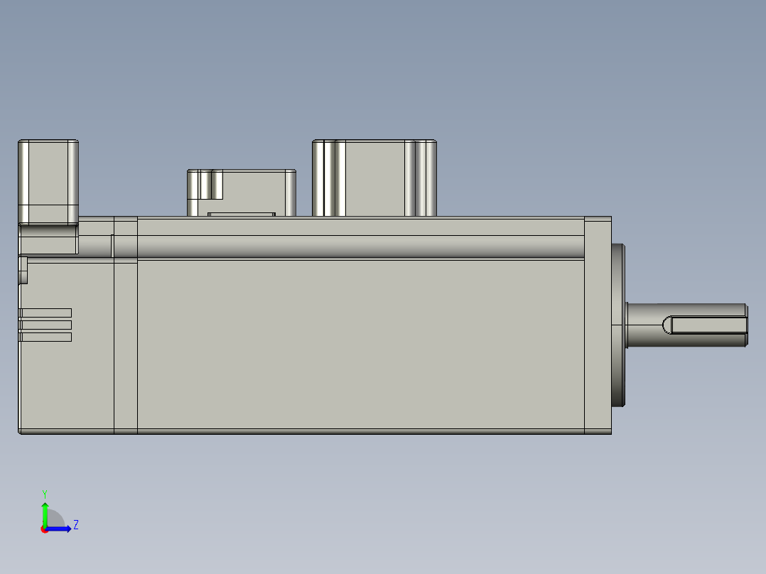 100W带刹车MS1H1-10B30CB-A332Zstep左视图