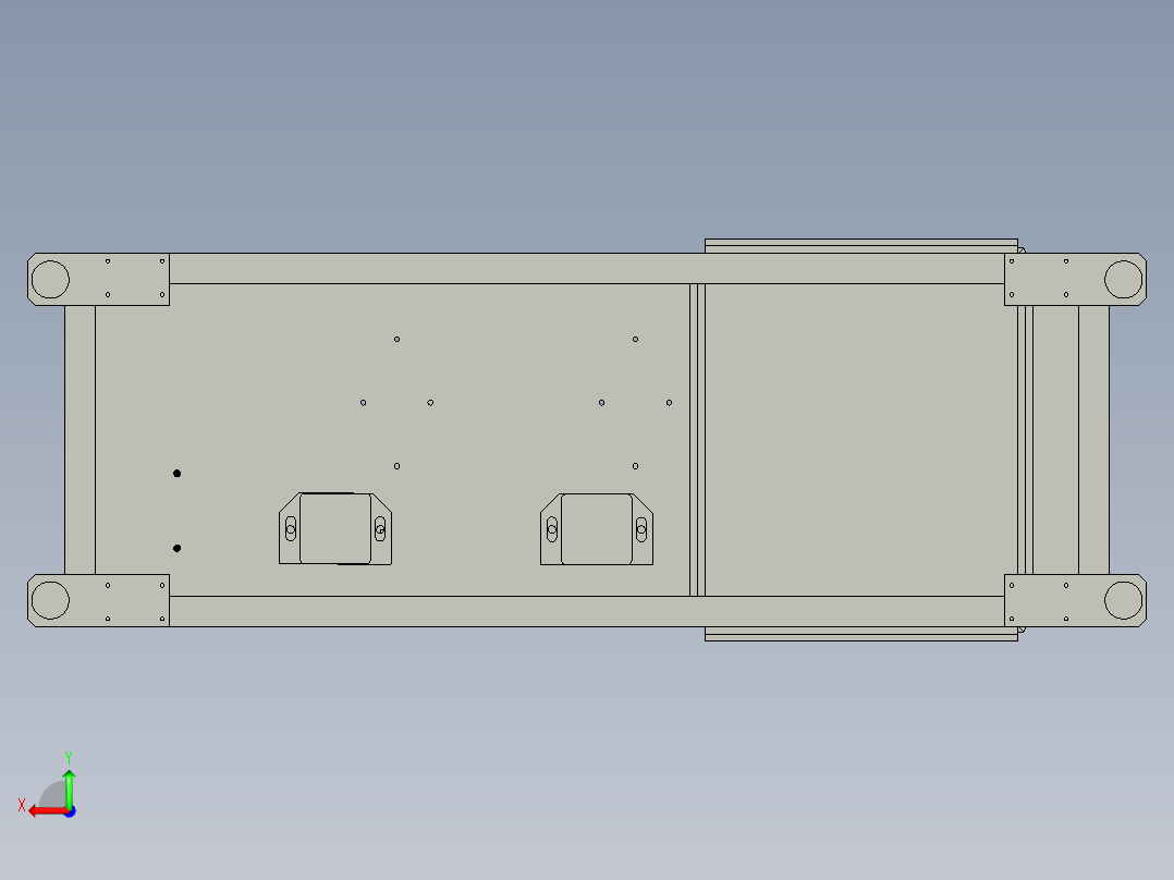 汽车玻璃上的密封条加工生产装置后视图
