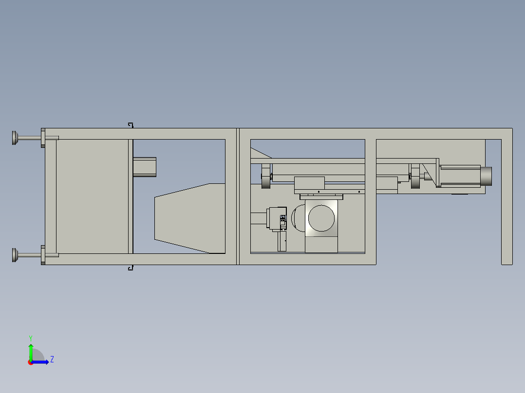 汽车玻璃上的密封条加工生产装置左视图