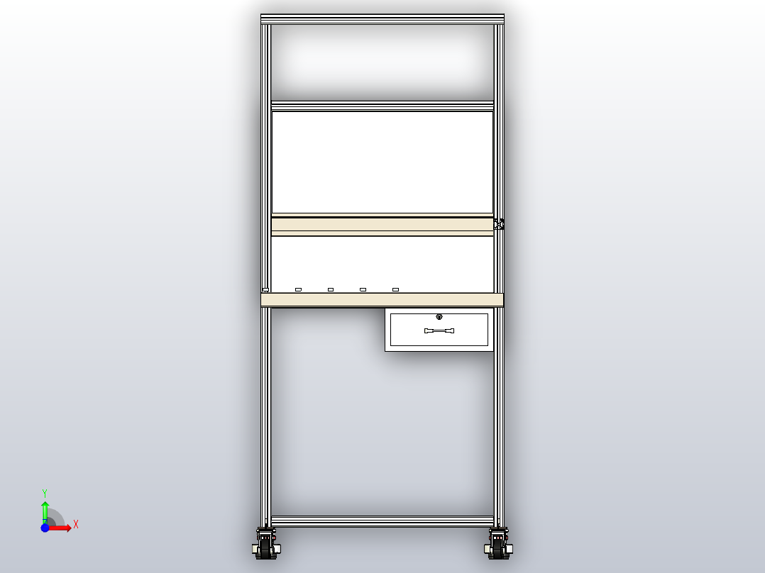 铝型材桌前视图