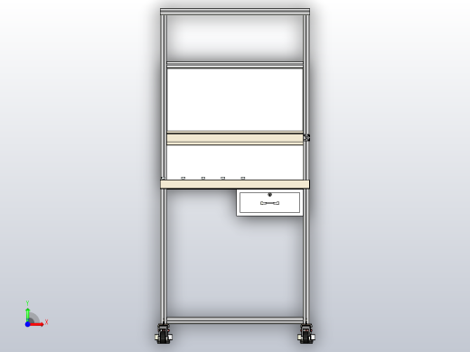 铝型材桌前视缩略图