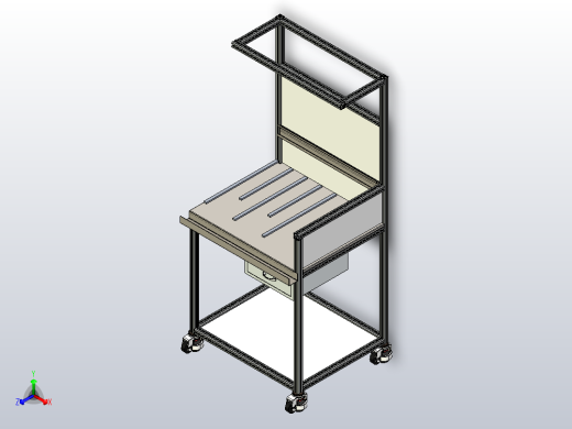 铝型材桌正等轴测缩略图