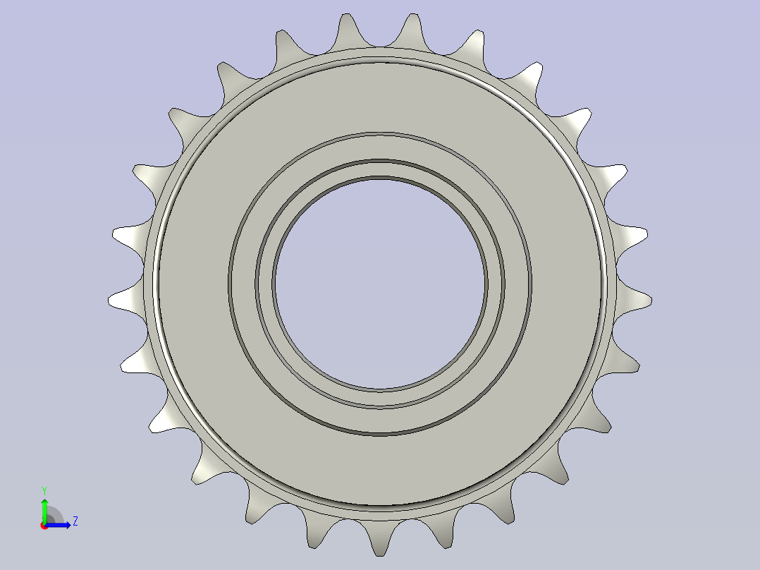 CQ托料从动双排链轮-AA200T左视图