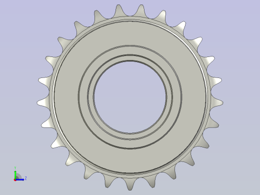 CQ托料从动双排链轮-AA200T左视缩略图