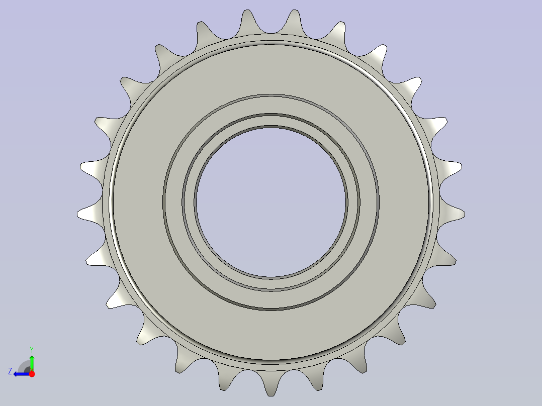 CQ托料从动双排链轮-AA200T右视图