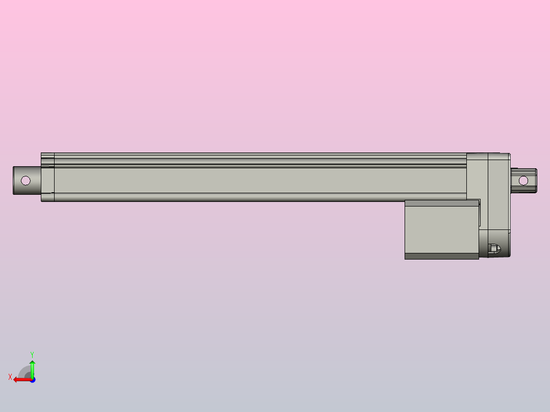 42步进电动推杆(ZJWSN-BZ)[ZJWSN-BZ-S250]后视图