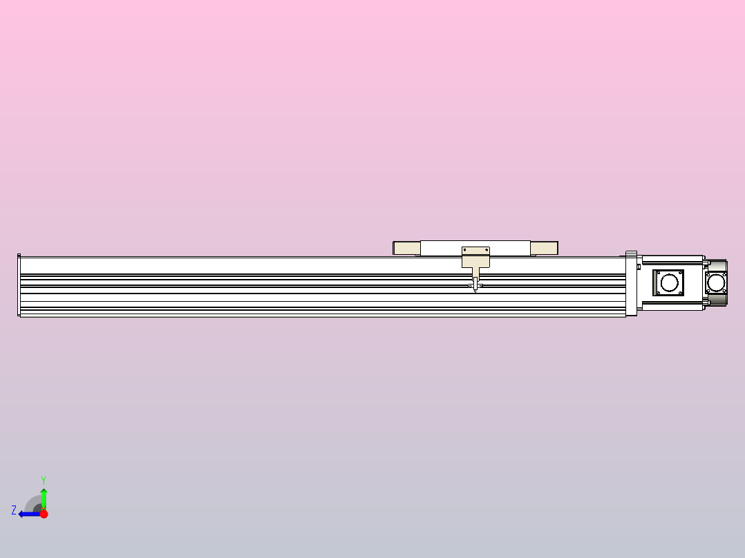 滚珠丝杠直线轴带导轨全封闭TPA-HCR-220D-3210C-L650-M-C-P1K-N3右视图