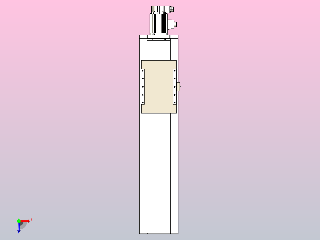 滚珠丝杠直线轴带导轨全封闭TPA-HCR-220D-3210C-L650-M-C-P1K-N3俯视图