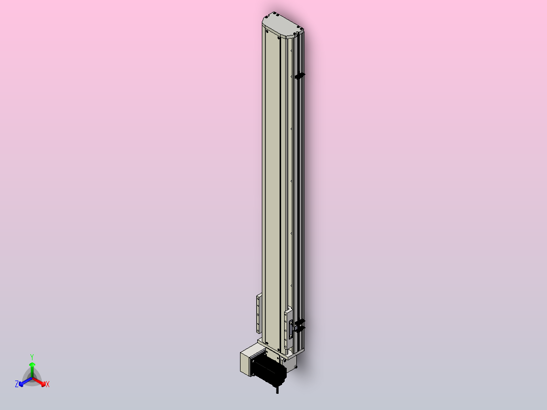 SYM14-LU-950滚珠花健、支撑座、滚珠丝杠、交叉导轨、直线模组主视图