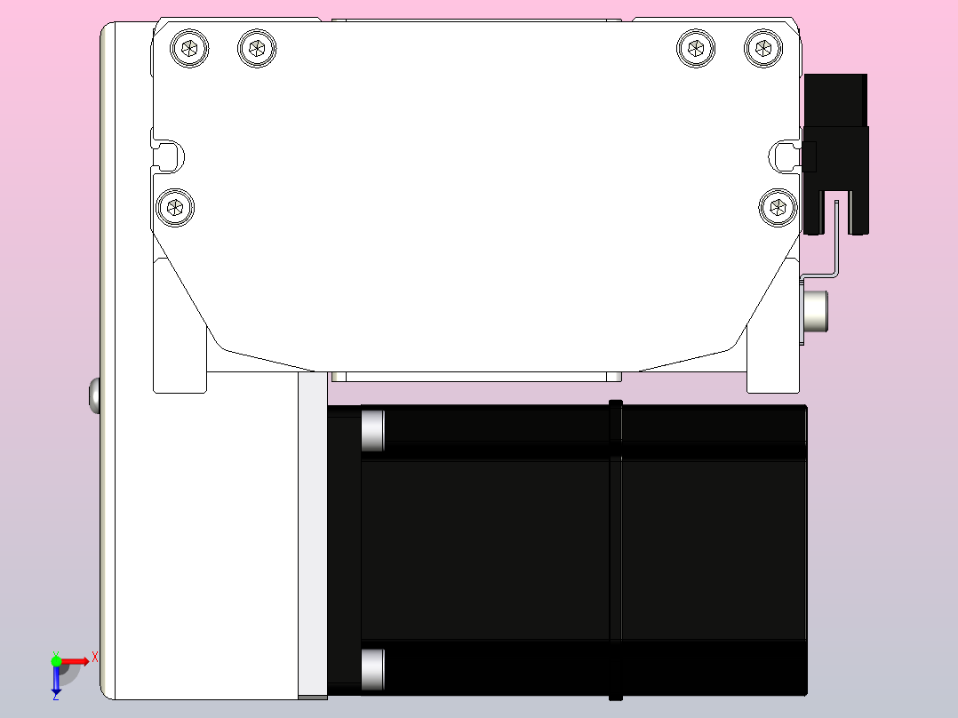 SYM14-LU-950滚珠花健、支撑座、滚珠丝杠、交叉导轨、直线模组俯视图