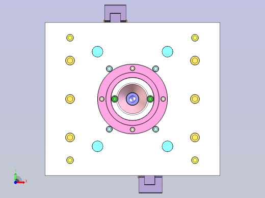 精美水果盘模具设计前视缩略图