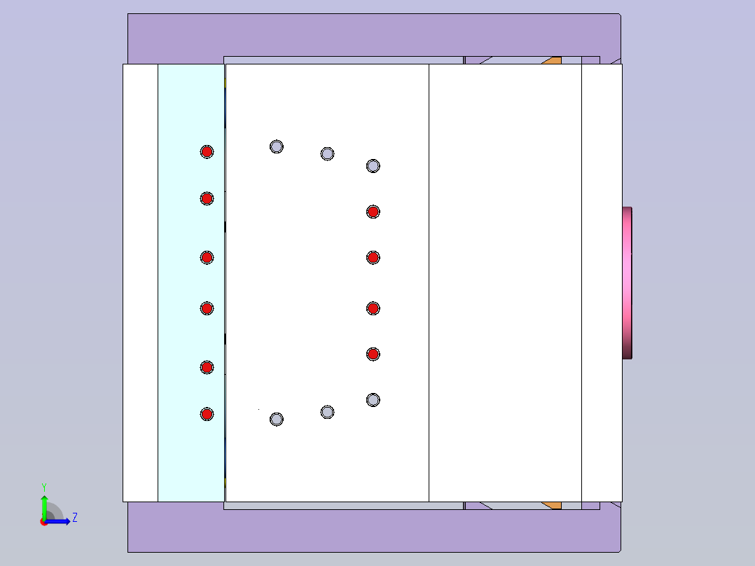 精美水果盘模具设计左视图