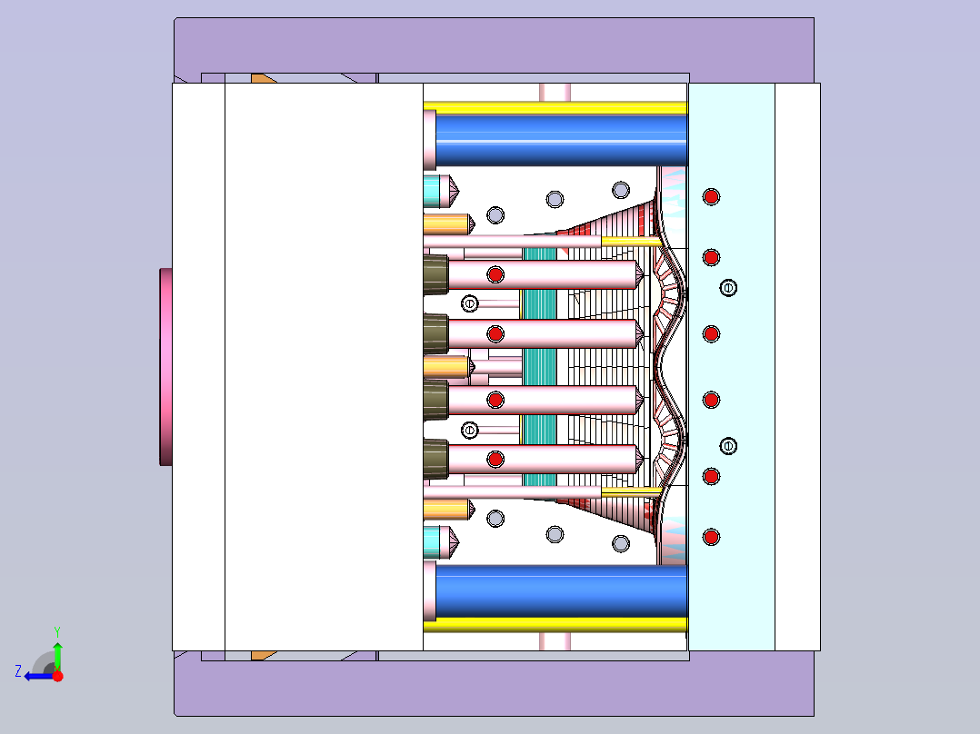精美水果盘模具设计右视图