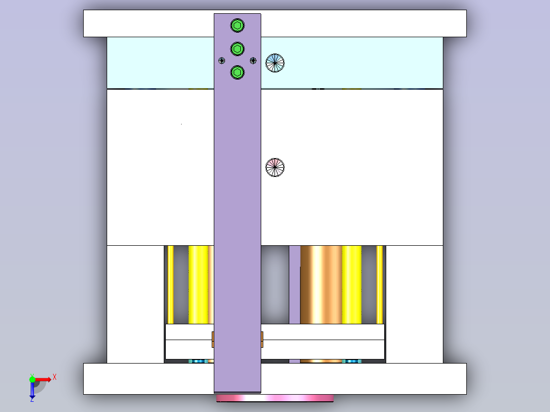 精美水果盘模具设计俯视图