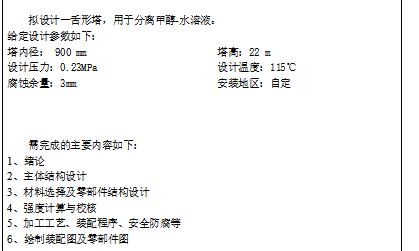 DN900舌形塔设计含开题及8张CAD图