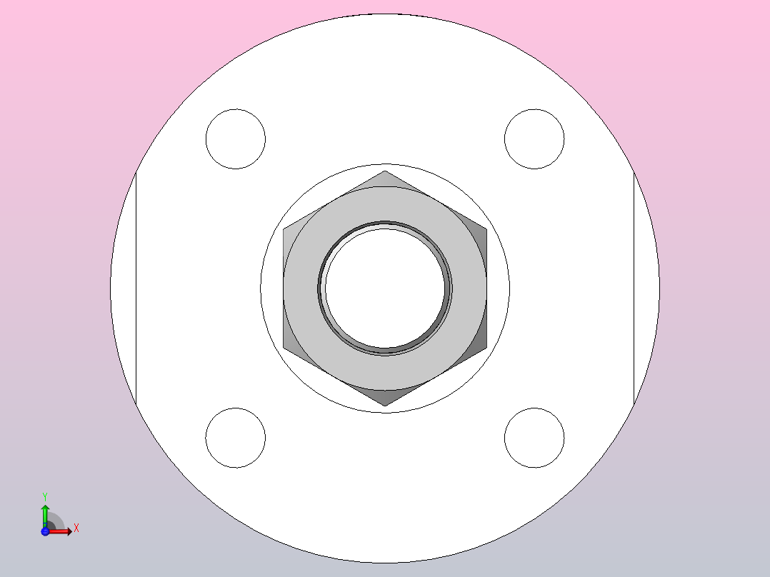 气缸CG1DN100-75前视图